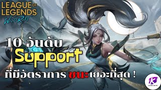 WildRift : 10 อันดับแชมเปี้ยน Support ที่มีอัตราการชนะสูงที่สุดใน Patch 5.1A (03/05/67)