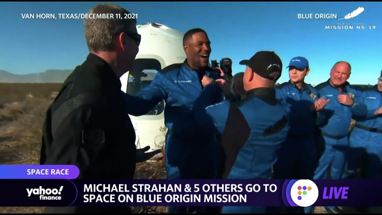 Former NFL star Michael Strahan and others go to space on Blue Origin flight