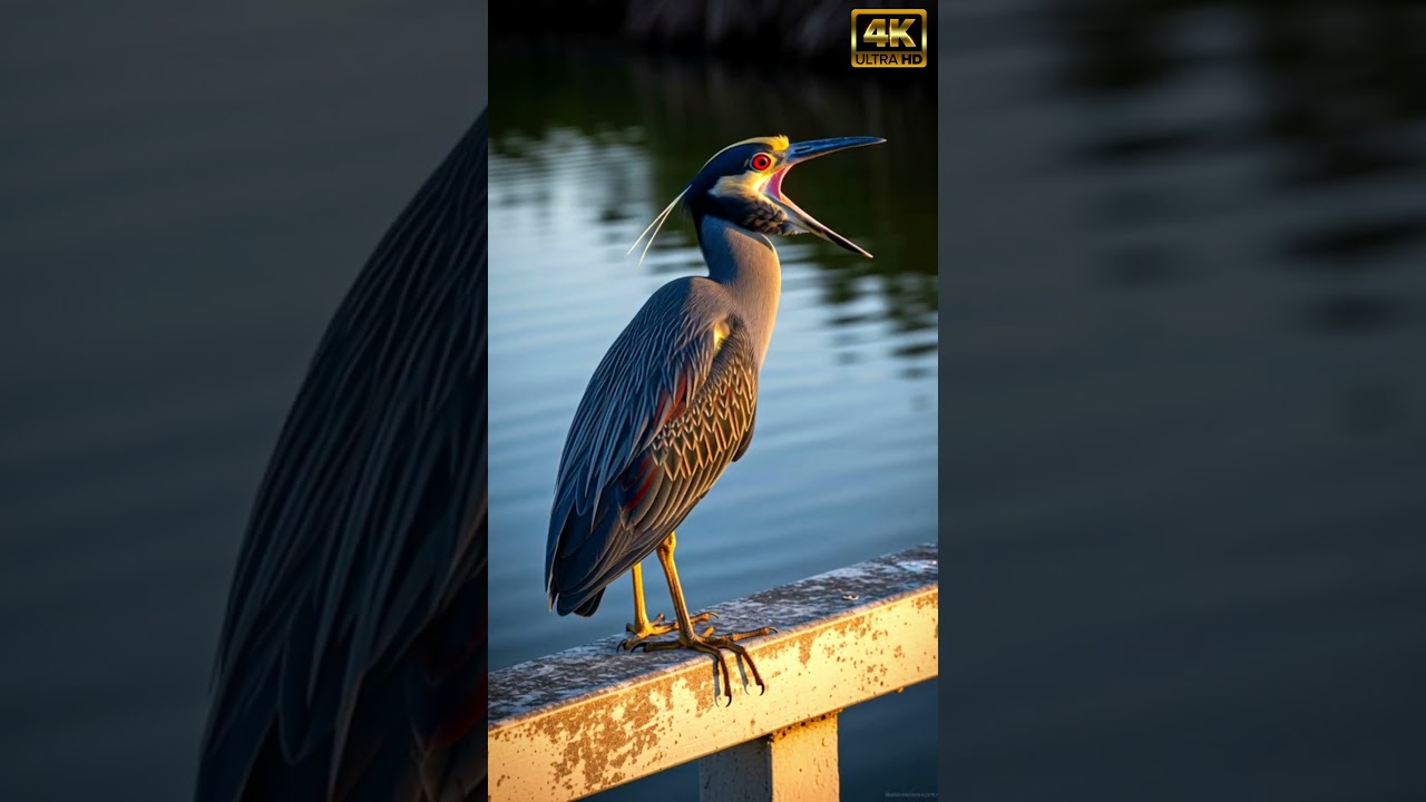 This Radiant Bird Call | Cinematic Twilight Perch On A River Bridge | 4K Short 