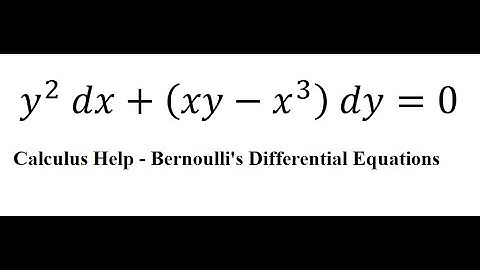 Calculus Help: Bernoulli