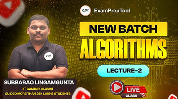 NEW BATCH | LECTURE-2 | ALGORITHMS | GATE CSE | GATE DA