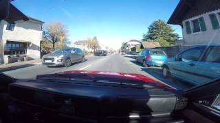 Lancia delta evo cruising in Switzerland