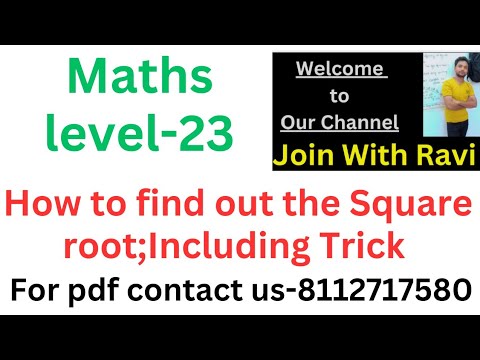 Maths Level -23//Different method to find out the square root ...