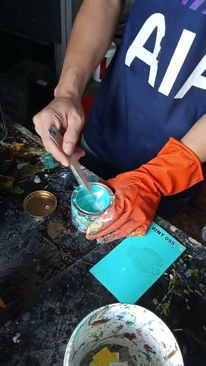Mixing Cat Biru Muda