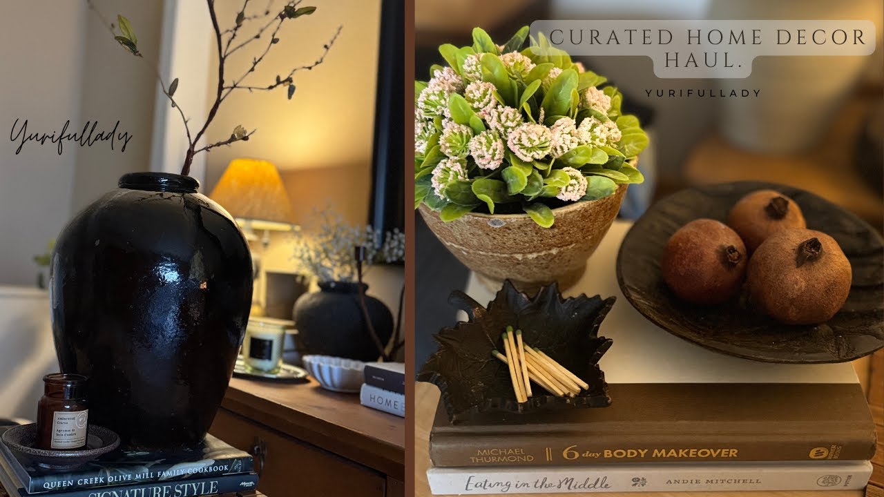 FALL HOME DECOR HAUL // CURATED DECOR //THRIFTED HIGH END FINDS// HOME GOODS //GOODWILL.