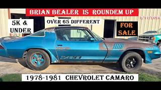 FOR SALE 1978-1981 Chevrolet Camaro 5k & Under