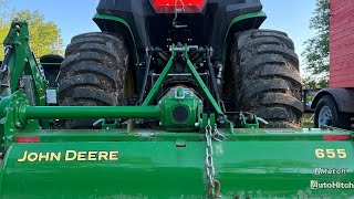 John Deere 3032E with 655 Tiller