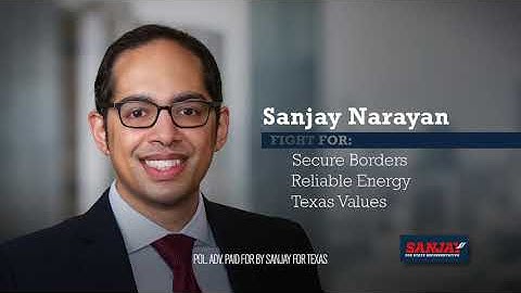 Sanjay for Texas - Ad: 12 Years, Time for Conservative Leadership