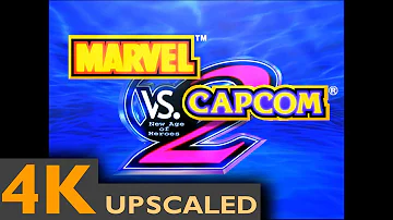 Marvel vs. Capcom 2 - INTRO ALL CHARACTERS - AI Upscaled [4K HD 60fps]