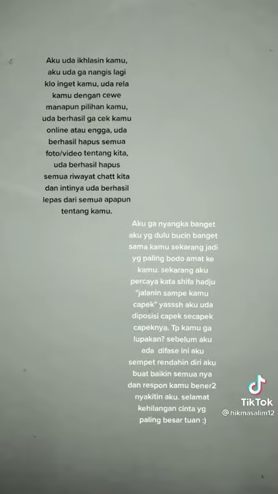 Stori wa Sad😌 Kau Terlalu cepat melupakan aku || Terlalu cepat ||