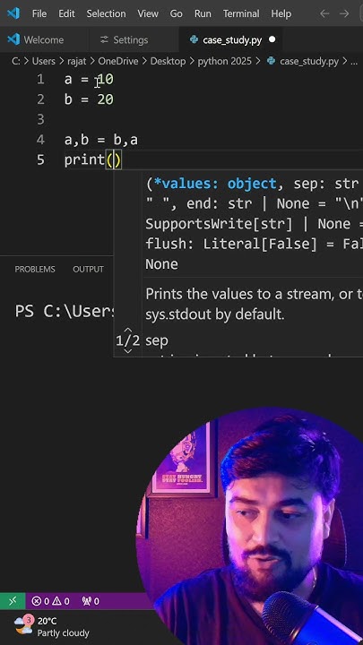 How to swap two variables in Python - YouTube