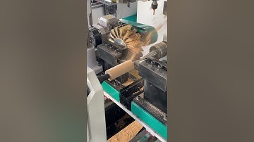 The 1530 CNC wood lathe uses two turning tools to process wooden handles!#woodworking #woodturning