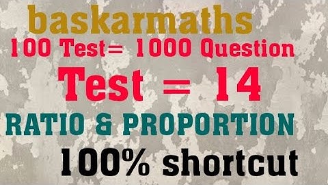 Day:14/Test:14//Tnpsc group 4 maths Target (25/25)//Ratio &Proportion //@baskarmaths