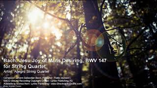 Bach: Jesu Joy of Mans Desiring, BWV 147, for String Quartet