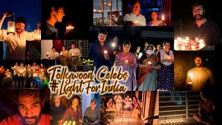 Tollywood Celebraties Participated In #9pm9minutes | 9baje 9minute Lights candle | Yellow Pixel