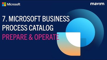 7. Business Process Catalog I Prepare and Operate