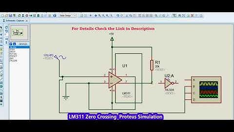 LM311 Zero Crossing Detector Simulation Proteus