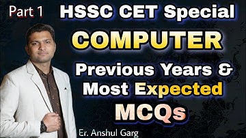 🔴Haryana CET COMPUTER MOST IMPORTANT QUESTIONS | By- Er. Anshul Garg |#cet #hssc #computer #haryana