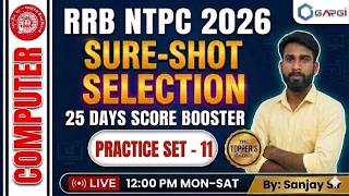 Computer Day 11 Live Class | Important MCQ | RRB NTPC 2026 Exam Preparation | 25 Days Speed Booster