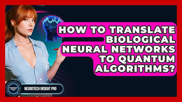 How To Translate Biological Neural Networks To Quantum Algorithms? - Neurotech Insight Pro