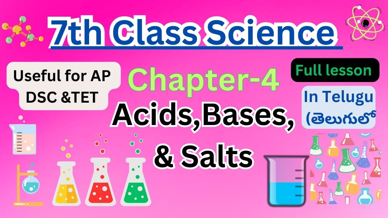 AP 7th class Science /Acids, Bases and Salts / Semester-1/ in telugu # ...