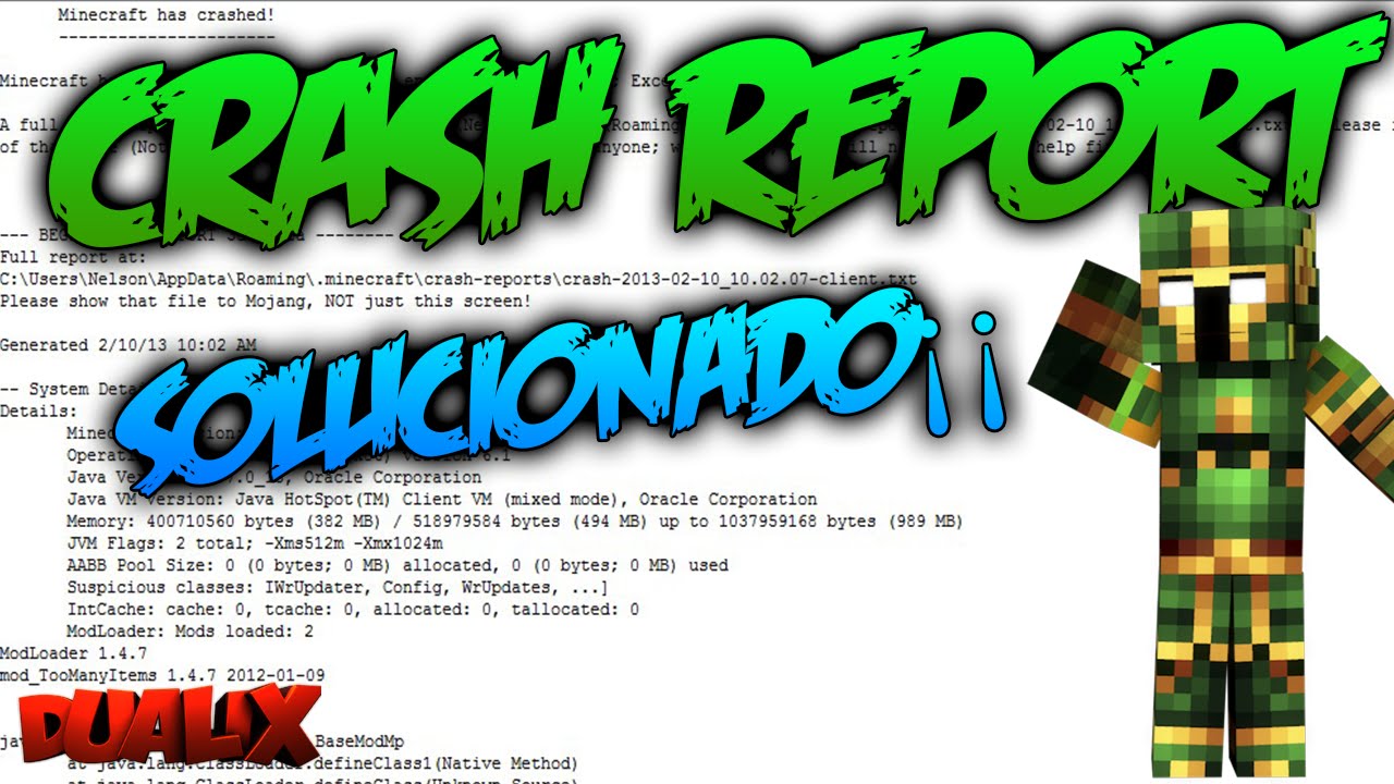 Reparar error de minercaft windows 10 8 1 8 7 crash report solucionado