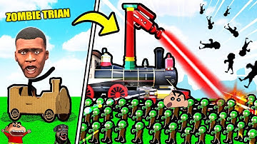 SHINCHAN NOOB VS PRO VS HACKER IN TRAIN ADVENTURE ZOMBIES ATTACK | DREAM SQUAD OP