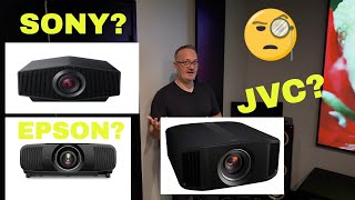The Three Best Home Theater Projector - Jvc, Sony, And Epson. We talk brightness vs Contrast. ALR