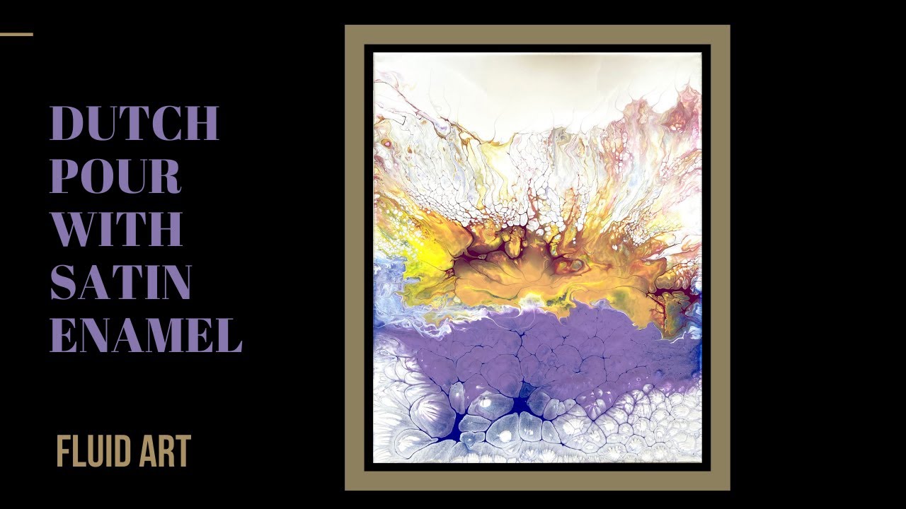 Acrylic pouring pearl cells. Fluid art dutch pour with satin enamel ...