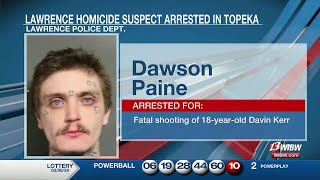 Lawrence homicide suspect on Crestline arrested in Topeka