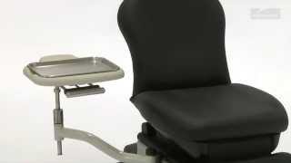 Midmark 641 Barrier-Free® Power Procedures Chair - Swing Arm Instrument Trays & PC Work Shelf