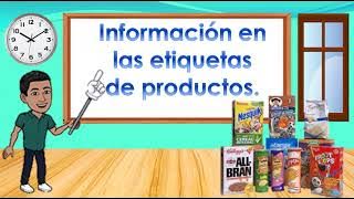 Información en las etiquetas de los productos.