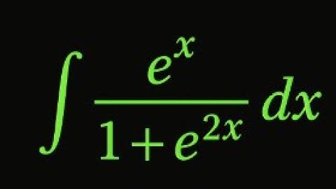 Integral of e^x / (1 + e^(2x)) Step by Step
