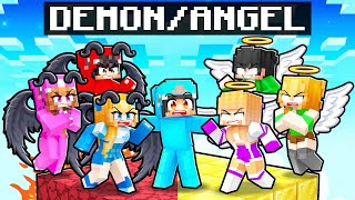 Having A ANGEL\/DEMON FAMILY in Minecraft!