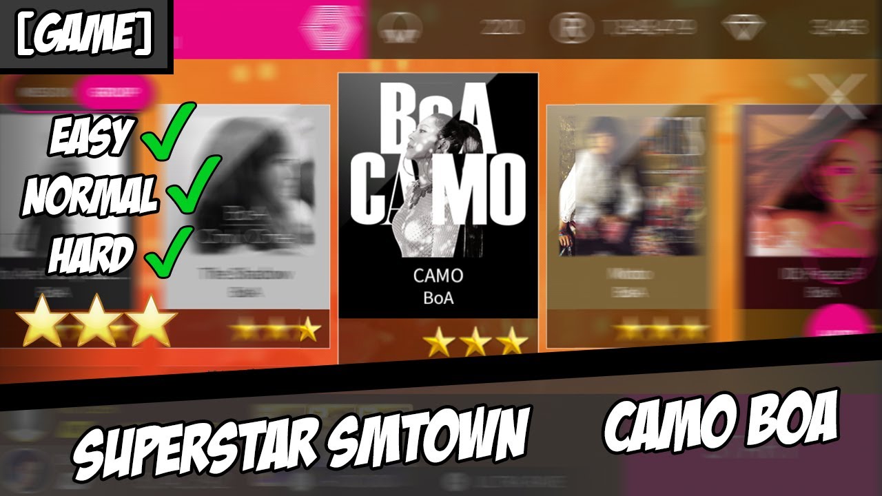 Superstar Smtown Boa Camo Easy Normal Hard 3 Stars Youtube