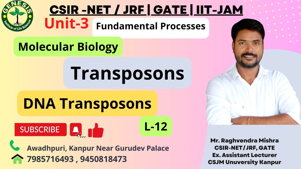 Transposons | Transposition | DNA Transposons | Retrotransposons #genesis_institute | Lecture-12