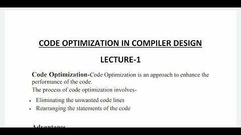 5CS4-02,L1 CD,Code optimization (U5)by Avnesh Kr.Joshi