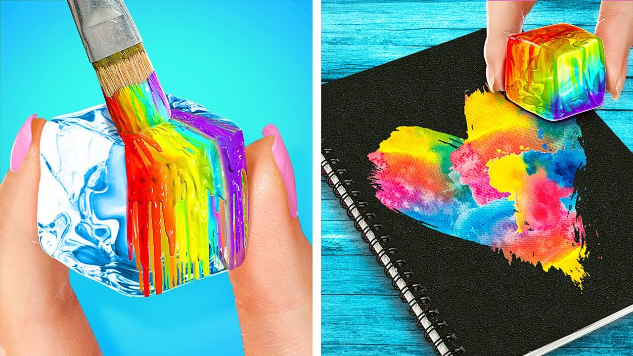 CREATIVE ART HACKS & SCHOOL DIY IDEAS || Fire vs Water School Hacks By ...