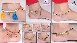 #diyanklet #diyjewelry #girlsdiy girls fancy !!! diy anklet making at
home - easy & simple