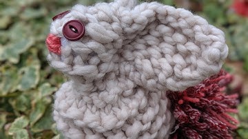 Knit a bunny from a square for kids & big kids - Easy, fun knitting.