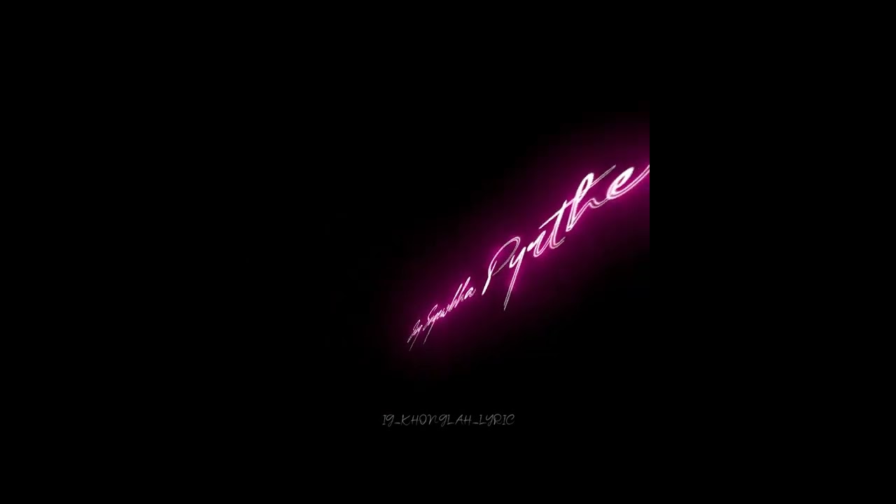 New lyrics Khasi black screen glowing text Jingim long tang Shipor