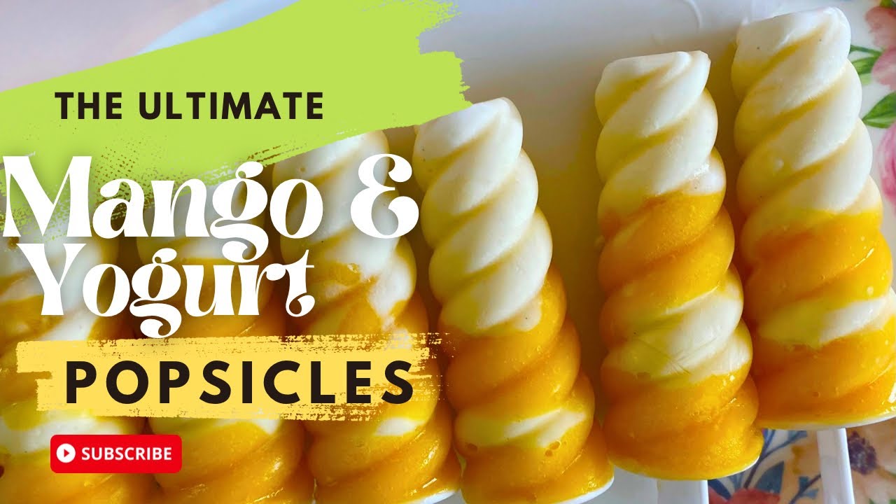 Easy Homemade Mango Popsicles with Greek Yogurt (No Refined Sugar!) All natural| nutribullet recipes