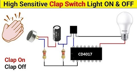 How to Make Clap Switch using 4017 IC || Light ON & OFF || Science Project