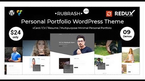 Rubrash - Personal Portfolio WordPress Theme | Themeforest Templates