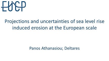 Projections and uncertainties of sea level rise induced erosion at the European scale