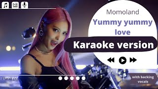 Video thumbnail of "Momoland & Natti Natasha - Yummy Yummy love (Easy lyrics) Karaoke I With backing vocals"