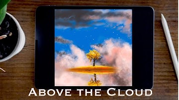 How to Draw Fall Tree and clouds in Procreate iPad Tutorial| Paint with Basic Brushes |The ProArt