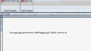 RefWorks Part 7 Using Write-N-Cite: Drexel University Health Sciences Libraries