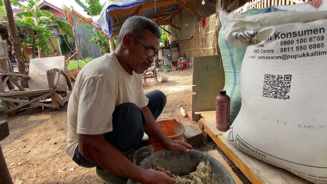 Proses pembuatan pakan ayam petelor herbal