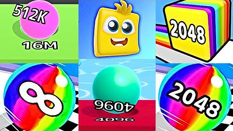 2048 | MAX LEVELS- Ball Run 2048 vs Ball Run Infinity vs Happy Cube 2048 gameplay #ballgamezone